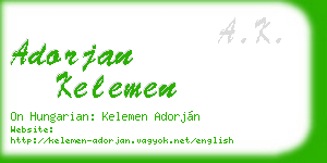 adorjan kelemen business card